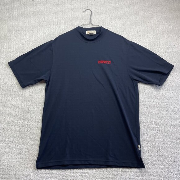 VTG Il Migliore Pireli Staff Shirt Mens L Dark Blue Lightweight  Performance - Picture 1 of 15